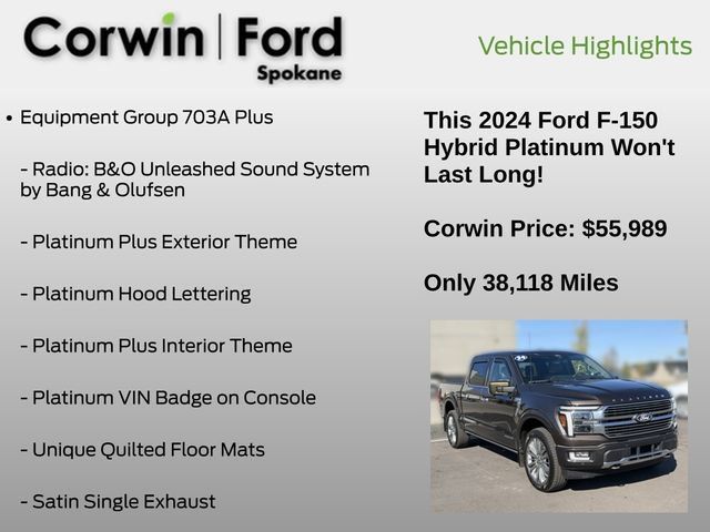 Certified 2024 Ford F150 Platinum w/ Equipment Group 703A Plus AWD/4WD image 13