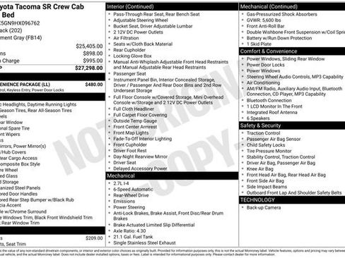Used 2017 Toyota Tacoma SR w/ SR Convenience Package RWD image 30