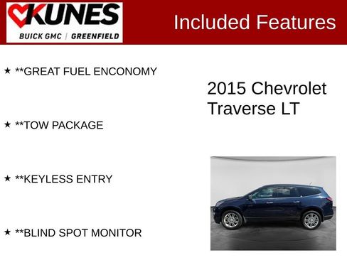 Used 2015 Chevrolet Traverse LT w/ Style and Technology Package FWD image 3