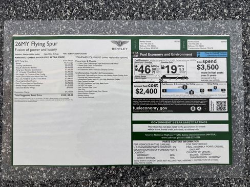 New 2026 Bentley Flying Spur Plug-In Hybrid image 50