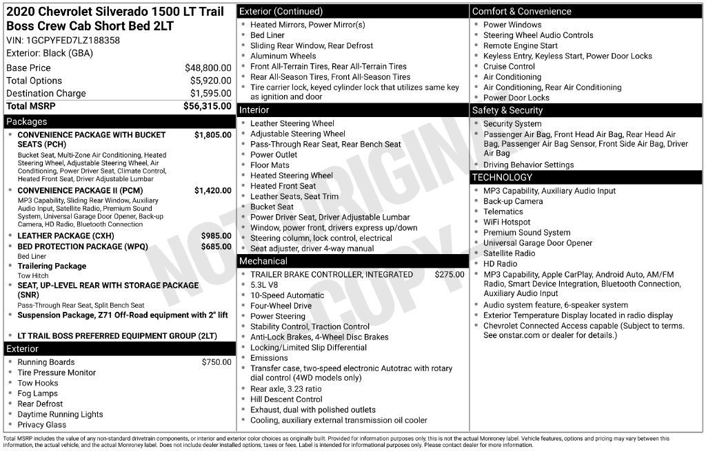 Used 2020 Chevrolet Silverado 1500 LT Trail Boss AWD/4WD image 21