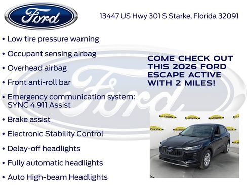 New 2026 Ford Escape Active w/ Tech Pack #1 FWD image 30