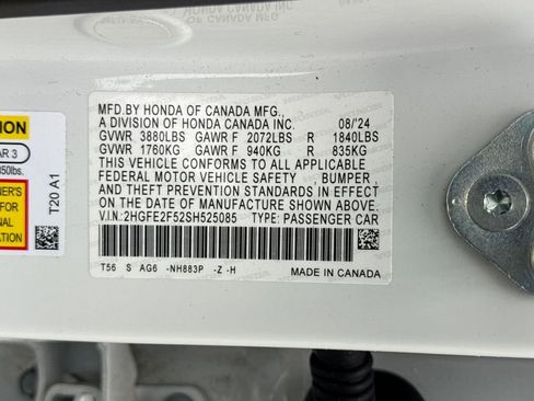 Certified 2025 Honda Civic Sport image 30