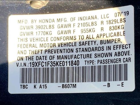 Used 2019 Honda Civic EX image 35