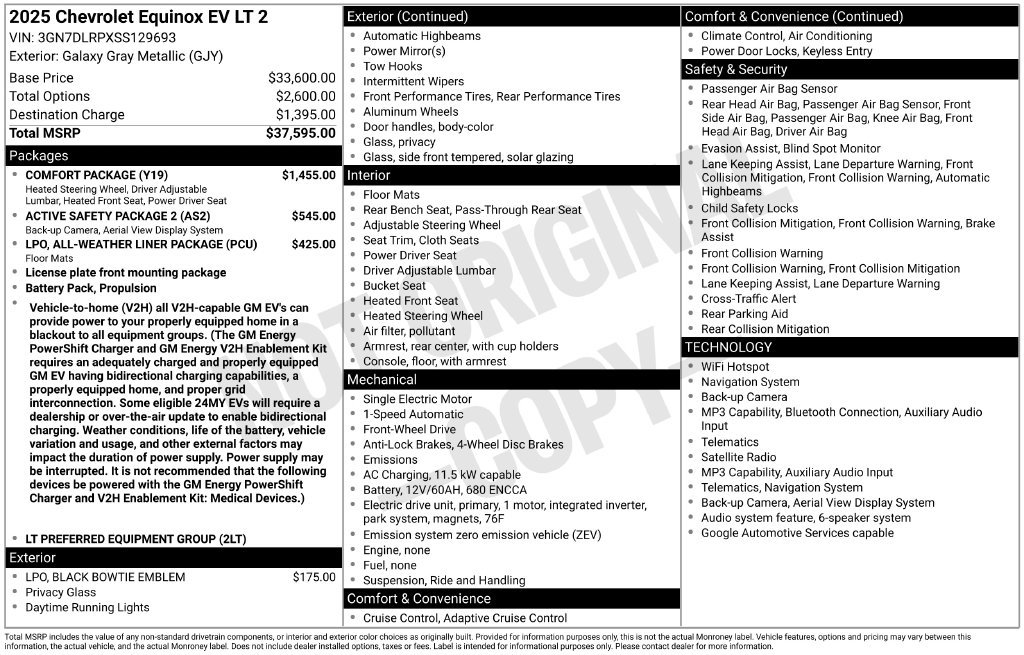 Used 2025 Chevrolet Equinox EV LT w/ Comfort Package FWD image 7