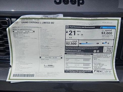 New 2025 Jeep Grand Cherokee L Limited w/ Black Appearance Package image 16