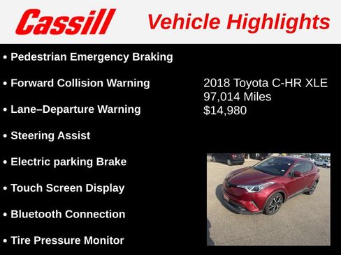Used 2018 Toyota C-HR XLE FWD image 3