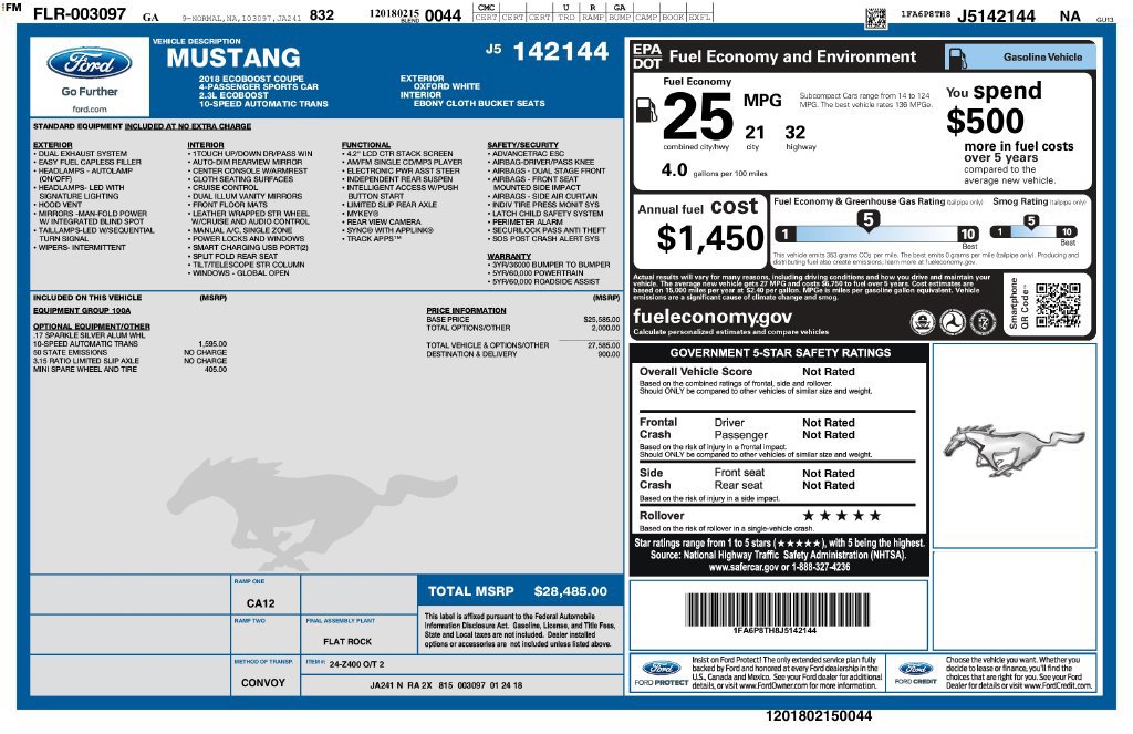 Used 2018 Ford Mustang Coupe RWD image 3