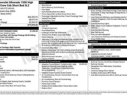 New 2026 Chevrolet Silverado 1500 High Country w/ Technology Package image 36