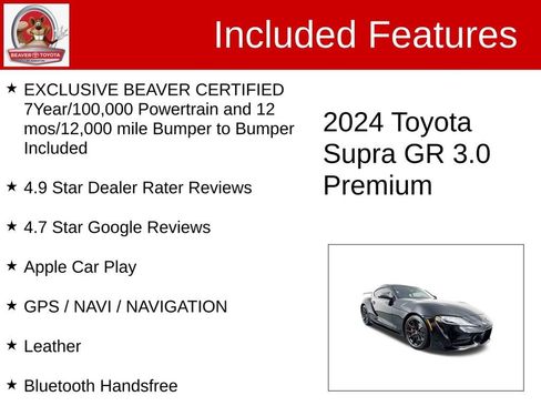 Used 2024 Toyota Supra Premium w/ Driver Assist Package RWD image 4