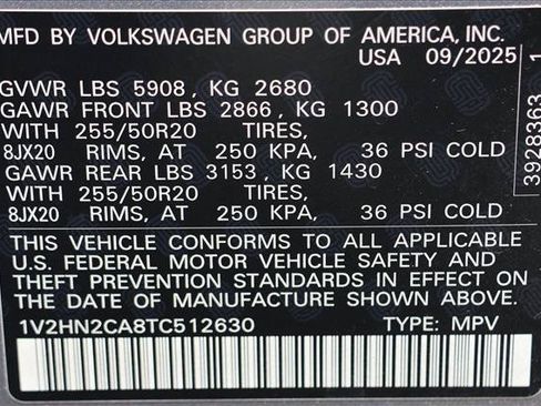 Used 2026 Volkswagen Atlas SE AWD/4WD image 16