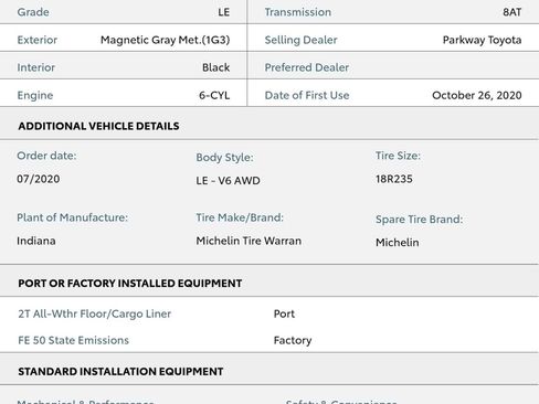 Used 2020 Toyota Highlander LE image 37