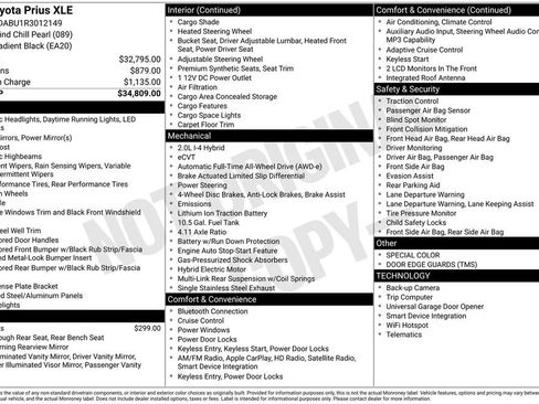 Used 2024 Toyota Prius XLE AWD/4WD image 2