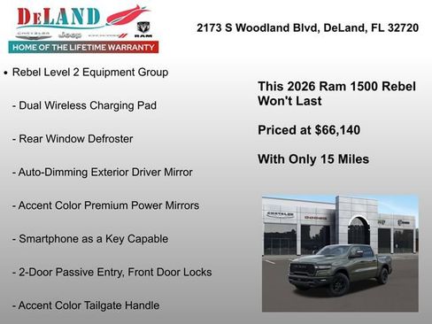 New 2026 RAM 1500 Rebel w/ Rebel Level 2 Equipment Group image 6