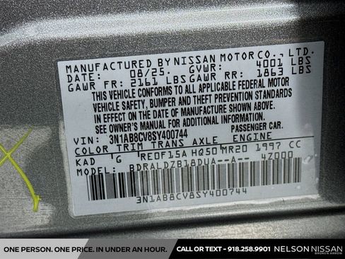 Certified 2025 Nissan Sentra SV FWD image 29