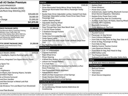 Used 2023 Audi A3 2.0T Premium w/ Convenience Package FWD image 3