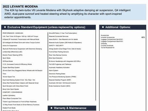 Certified 2022 Maserati Levante Modena image 2
