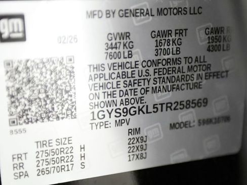 Used 2026 Cadillac Escalade Platinum Sport w/ LPO, Floor Liner Package image 63