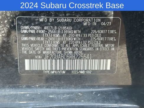 Used 2024 Subaru Crosstrek 2.0i AWD/4WD image 22