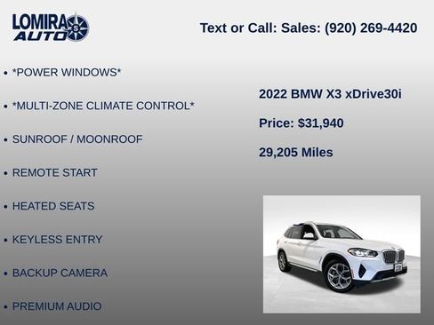 Used 2022 BMW X3 xDrive30i AWD/4WD image 14