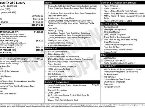 Used 2024 Lexus RX 350 350 w/ Convenience Package image 24