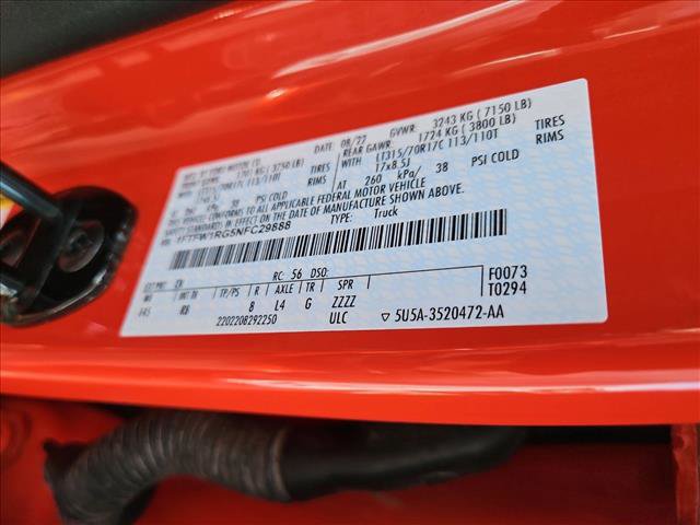 Used 2022 Ford F150 Raptor w/ Equipment Group 801A High AWD/4WD image 18