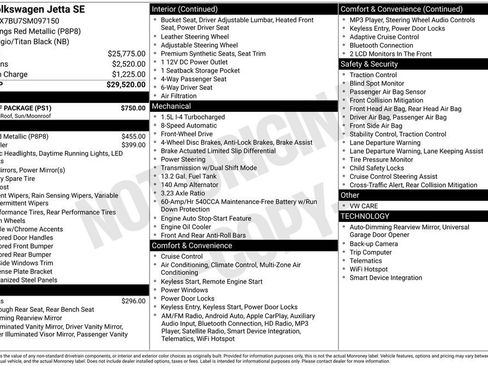 Used 2025 Volkswagen Jetta SE w/ Sunroof Package FWD image 27
