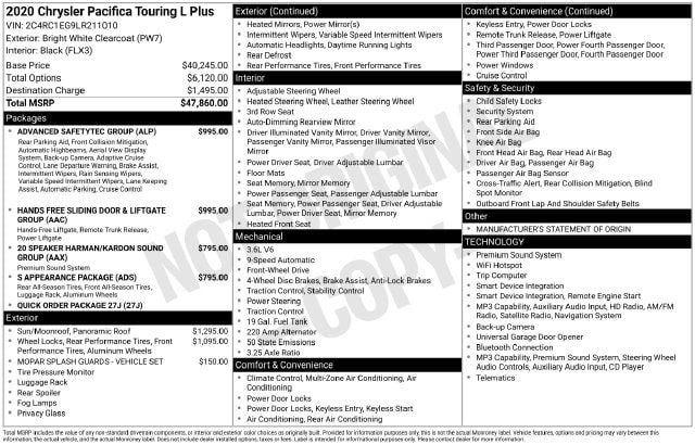 Used 2020 Chrysler Pacifica Touring-L Plus FWD image 23