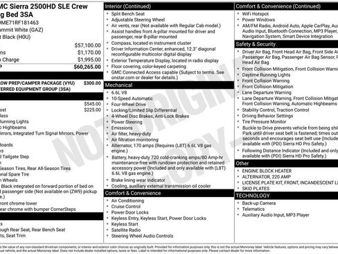 Used 2024 GMC Sierra 2500 SLE w/ Snow Plow Prep/Camper Package AWD/4WD image 13