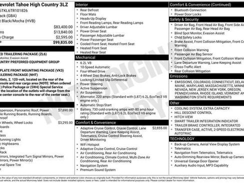 New 2026 Chevrolet Tahoe High Country image 4