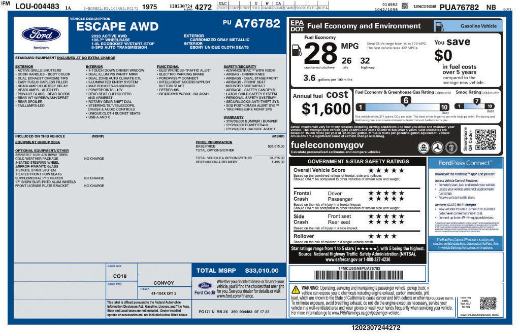 Used 2023 Ford Escape Active AWD/4WD image 30