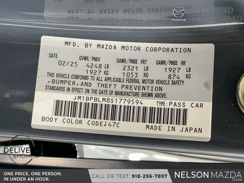Certified 2025 MAZDA MAZDA3 Carbon image 53