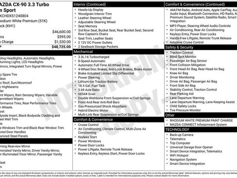 Certified 2025 MAZDA CX-90 3.3 Turbo w/ Premium Sport Pkg AWD/4WD image 10