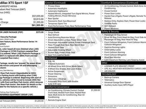 Certified 2023 Cadillac XT5 Sportv w/ LPO, Floor Liner Package image 26