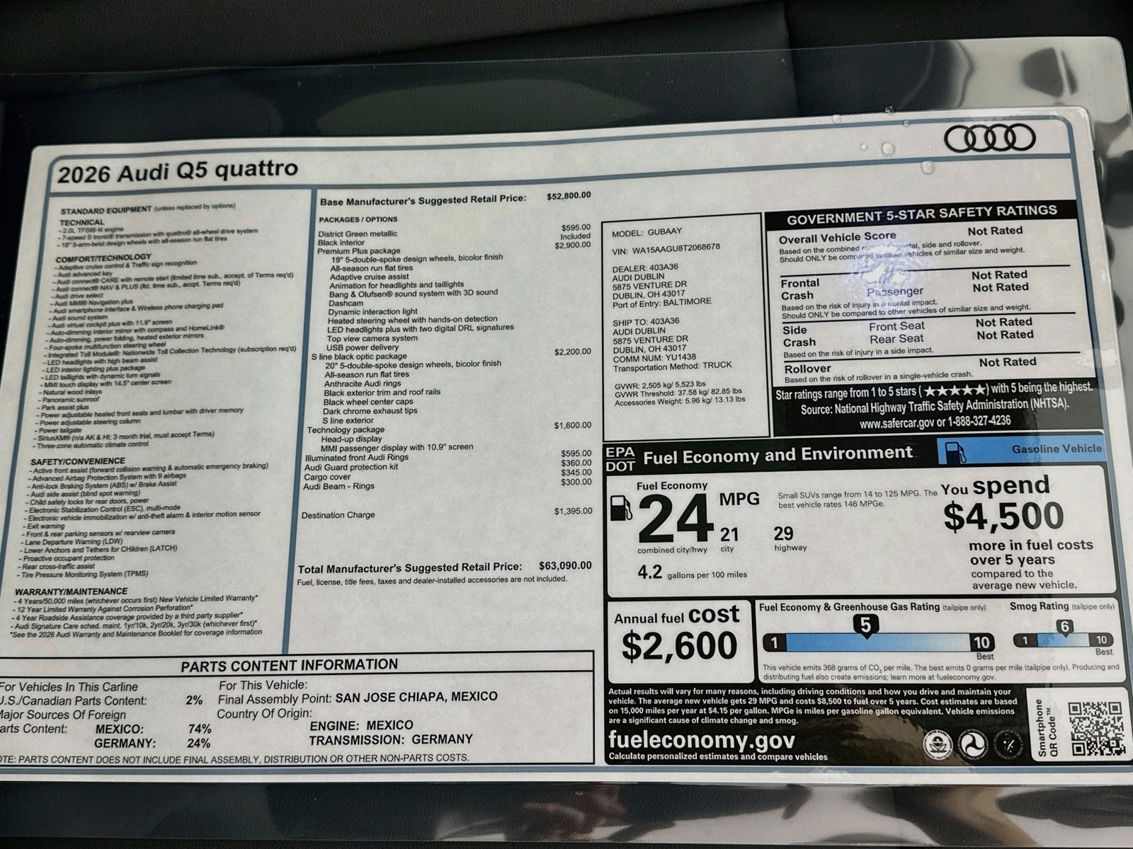 New 2026 Audi Q5 Premium Plus AWD/4WD image 48
