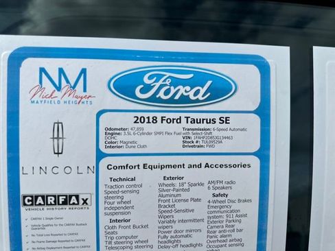 Used 2018 Ford Taurus SE image 24