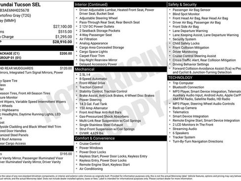 Used 2022 Hyundai Tucson SEL w/ Cargo Package FWD image 25