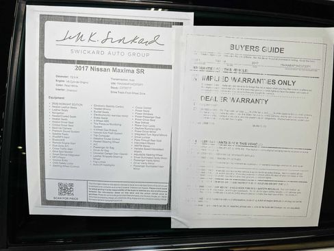 Used 2017 Nissan Maxima SR w/ Midnight Edition image 33