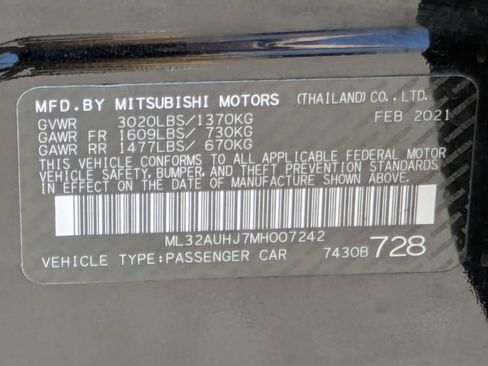 Used 2021 Mitsubishi Mirage ES FWD image 25