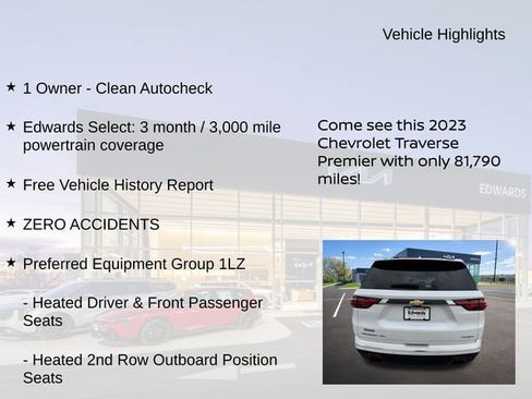 Used 2023 Chevrolet Traverse Premier AWD/4WD image 8