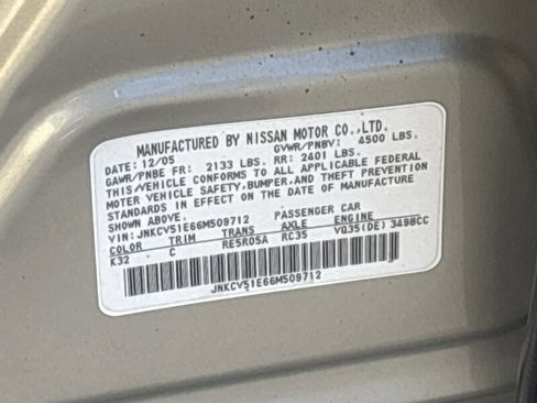 Used 2006 INFINITI G35 Sedan w/ (P03) Premium Pkg C image 11