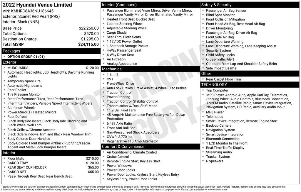 Used 2022 Hyundai Venue Limited FWD image 28