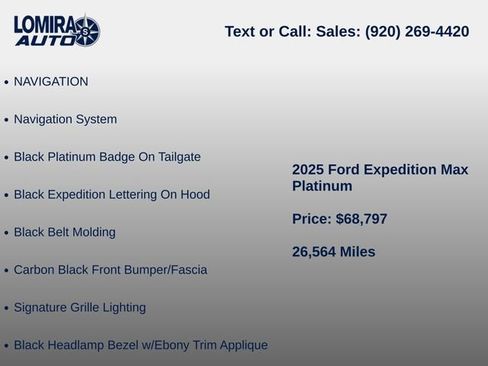 Used 2025 Ford Expedition Max Platinum w/ Stealth Appearance Package AWD/4WD image 10