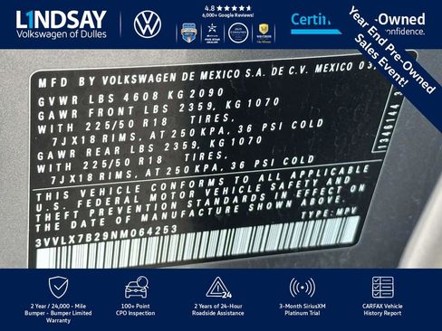 Used 2022 Volkswagen Taos SE w/ Panoramic Sunroof Package image 27