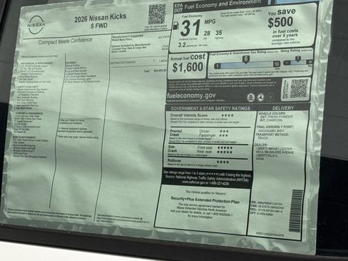 New 2026 Nissan Kicks S image 13