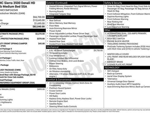 Used 2021 GMC Sierra 3500 Denali w/ Denali Ultimate Package AWD/4WD image 20