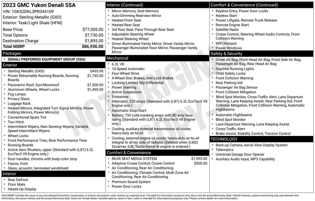 Used 2023 GMC Yukon Denali AWD/4WD image 34