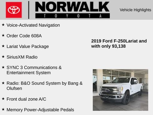 Used 2019 Ford F250 Lariat w/ Lariat Value Package AWD/4WD image 10