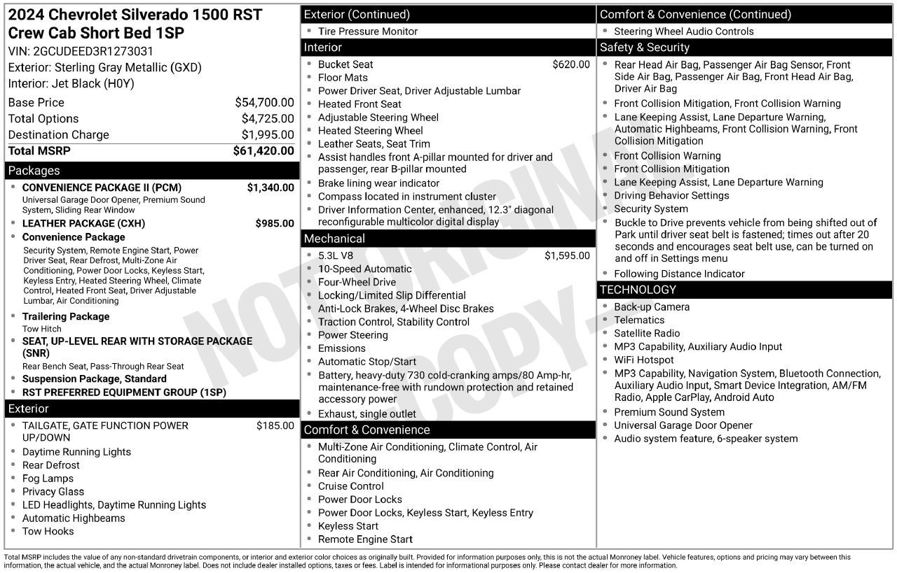 Used 2024 Chevrolet Silverado 1500 RST w/ Convenience Package II AWD/4WD image 27