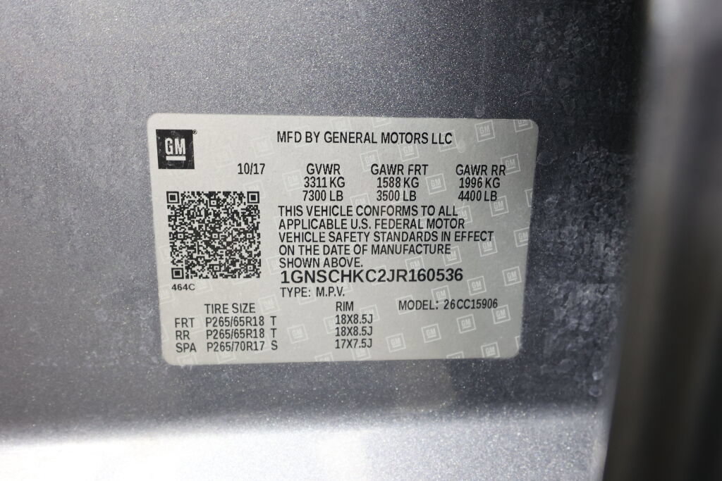 Used 2018 Chevrolet Suburban LT w/ Luxury Package RWD image 40